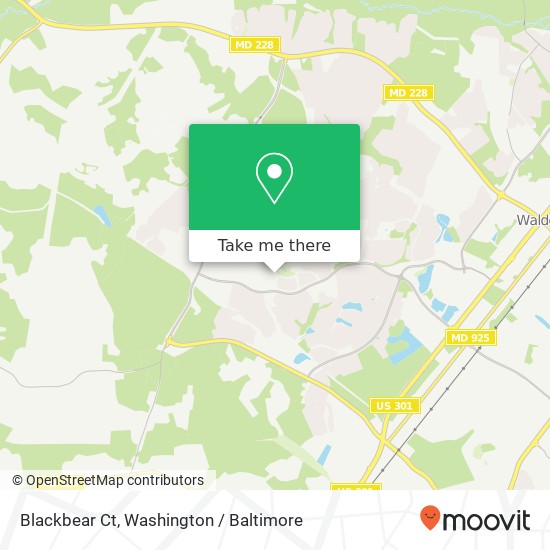 Mapa de Blackbear Ct, Waldorf, MD 20603