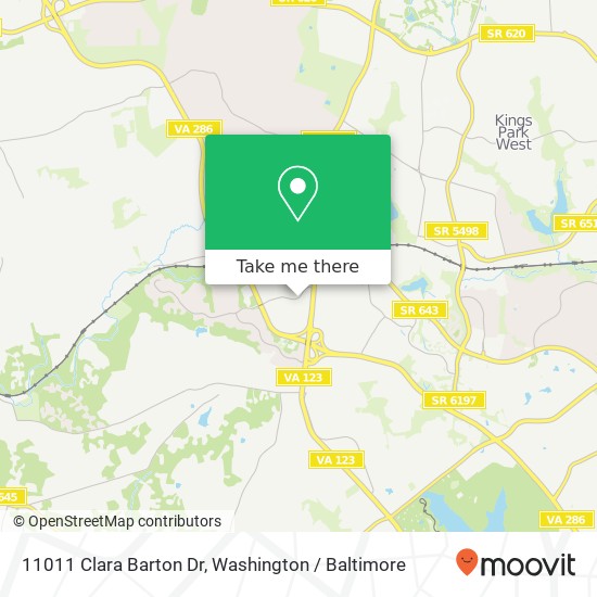 Mapa de 11011 Clara Barton Dr, Fairfax Station, VA 22039