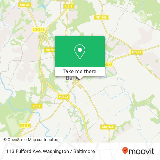 113 Fulford Ave, Bel Air, MD 21014 map