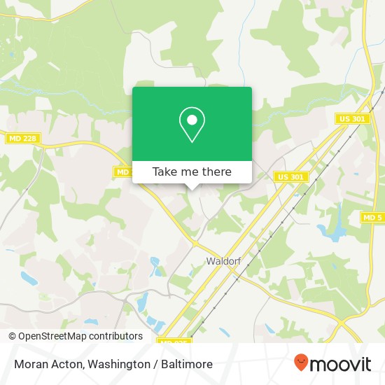 Mapa de Moran Acton, Waldorf, MD 20601