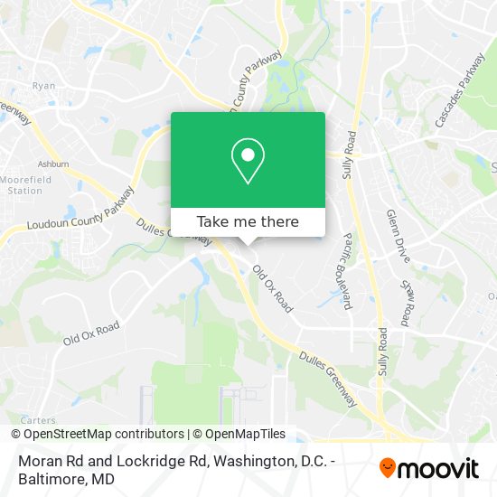 Moran Rd and Lockridge Rd map