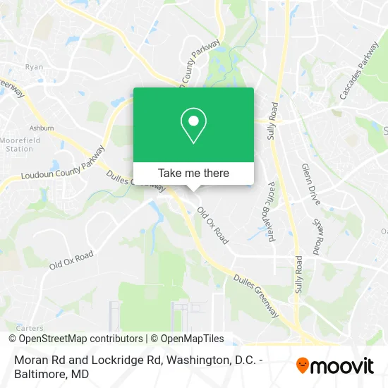 Moran Rd and Lockridge Rd map