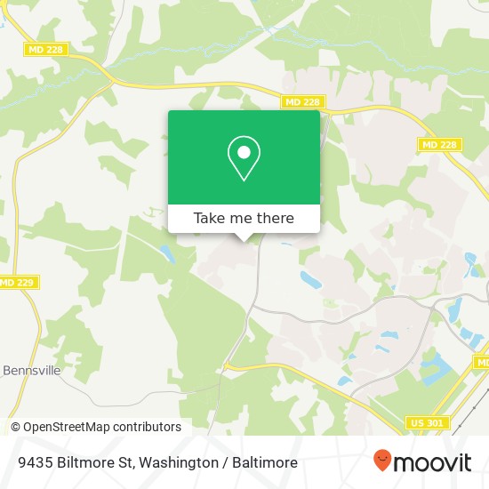 Mapa de 9435 Biltmore St, Waldorf, MD 20603