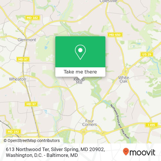 613 Northwood Ter, Silver Spring, MD 20902 map
