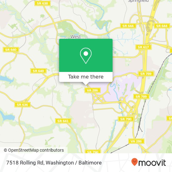 7518 Rolling Rd, Springfield, VA 22153 map