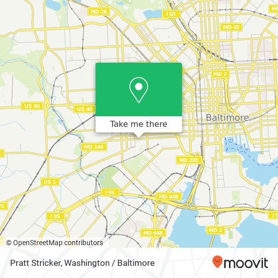 Mapa de Pratt Stricker, Baltimore, MD 21223