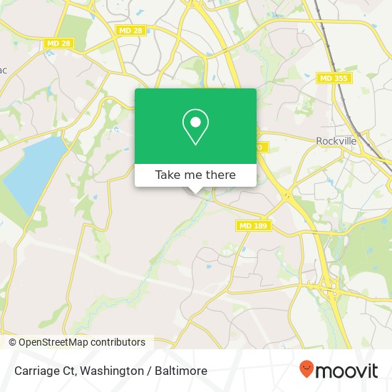 Mapa de Carriage Ct, Rockville, MD 20850