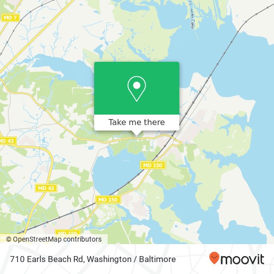 Mapa de 710 Earls Beach Rd, Middle River, MD 21220