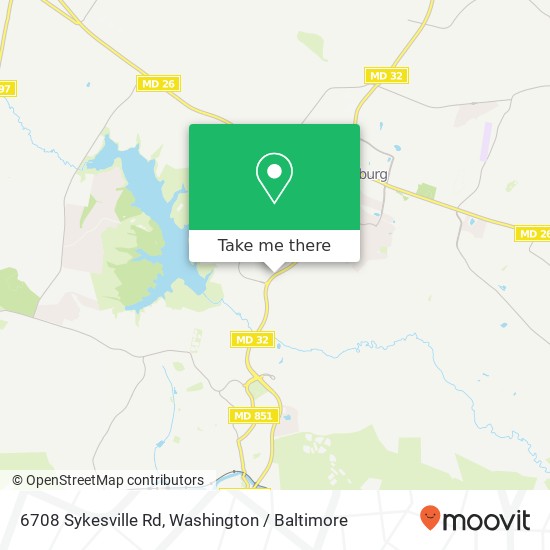 Mapa de 6708 Sykesville Rd, Sykesville, MD 21784