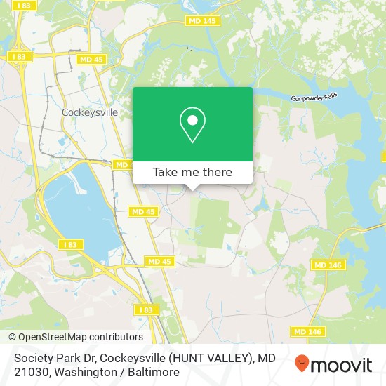 Society Park Dr, Cockeysville (HUNT VALLEY), MD 21030 map