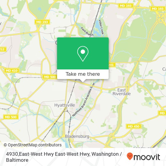 Mapa de 4930,East-West Hwy East-West Hwy, Riverdale, MD 20737