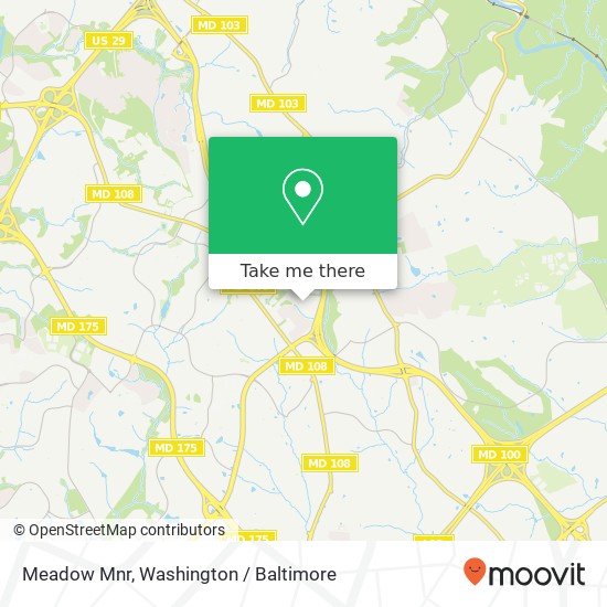 Mapa de Meadow Mnr, Ellicott City, MD 21043