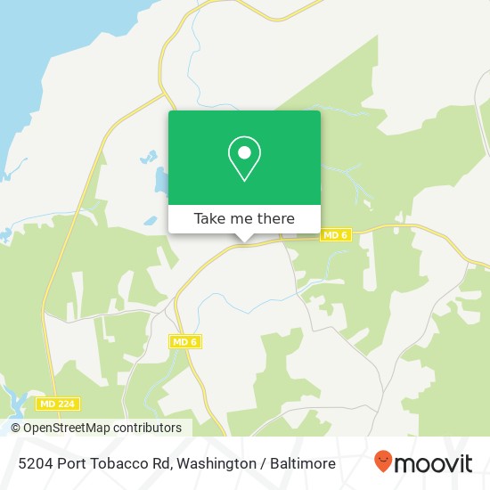 Mapa de 5204 Port Tobacco Rd, Nanjemoy, MD 20662