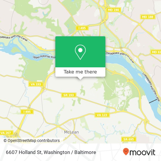 Mapa de 6607 Holland St, McLean, VA 22101