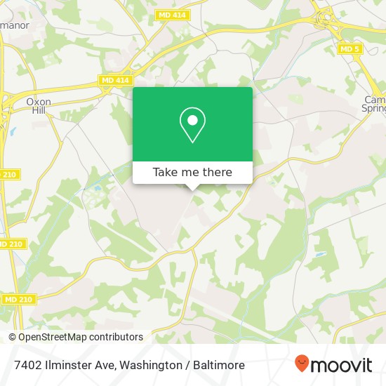 Mapa de 7402 Ilminster Ave, Fort Washington, MD 20744