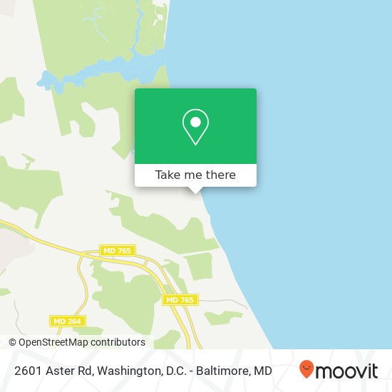Mapa de 2601 Aster Rd, Port Republic, MD 20676