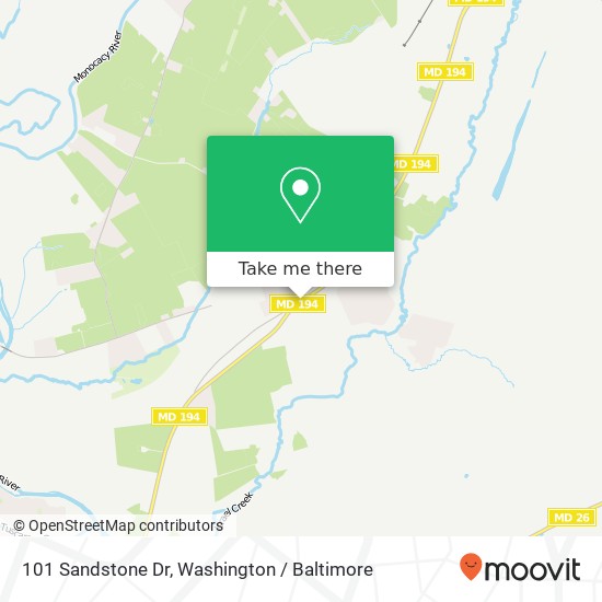 Mapa de 101 Sandstone Dr, Walkersville, MD 21793