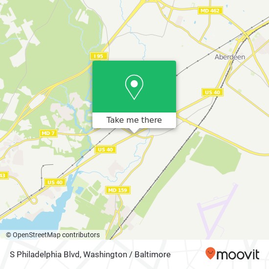 Mapa de S Philadelphia Blvd, Aberdeen, MD 21001