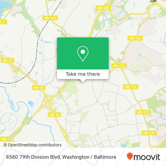 Mapa de 8580 79th Division Blvd, Fort Meade, MD 20755