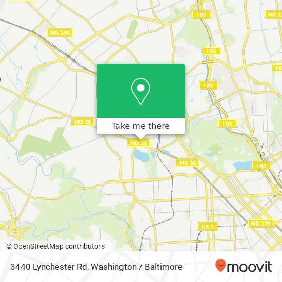 Mapa de 3440 Lynchester Rd, Baltimore, MD 21215