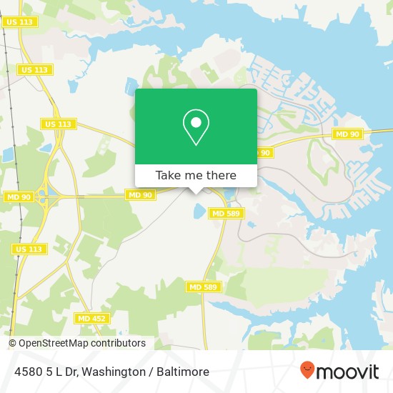 Mapa de 4580 5 L Dr, Berlin, MD 21811