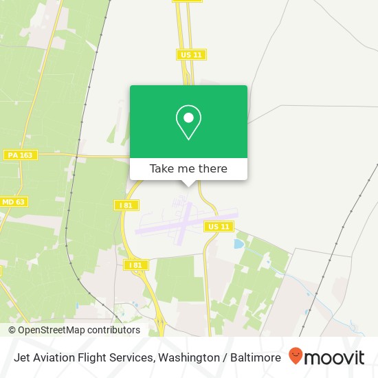 Jet Aviation Flight Services map