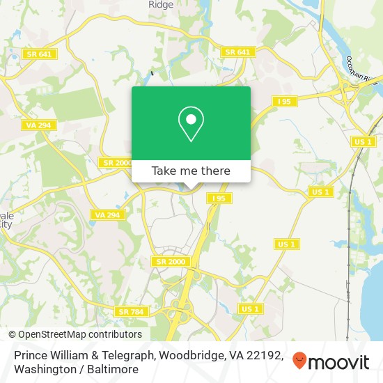 Prince William & Telegraph, Woodbridge, VA 22192 map