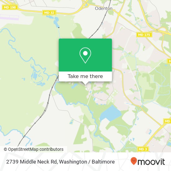 Mapa de 2739 Middle Neck Rd, Odenton, MD 21113