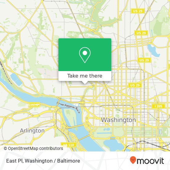 Mapa de East Pl, Washington, DC 20007