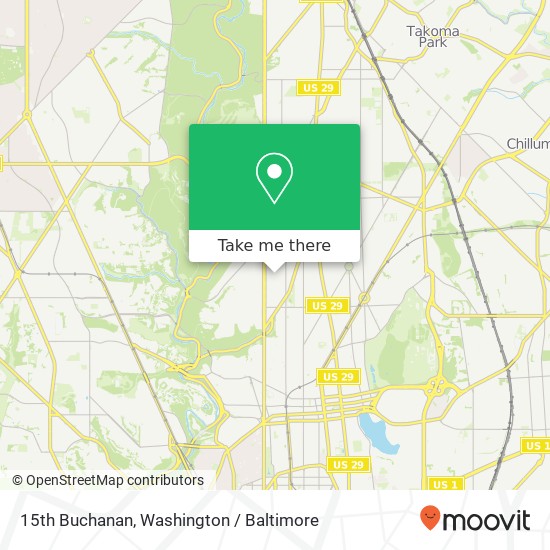 Mapa de 15th Buchanan, Washington, DC 20011