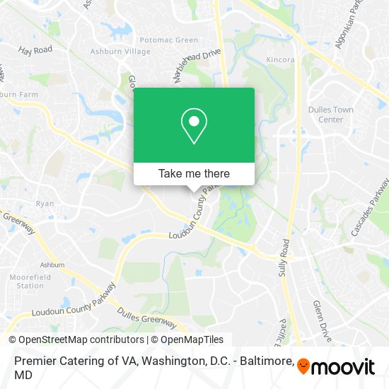 Premier Catering of VA map