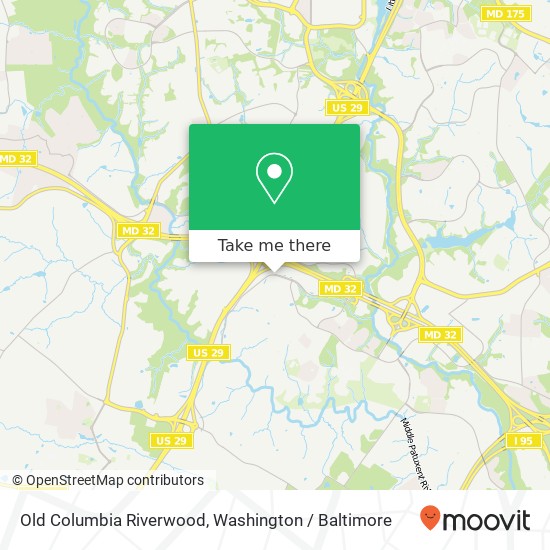 Mapa de Old Columbia Riverwood, Columbia, MD 21046