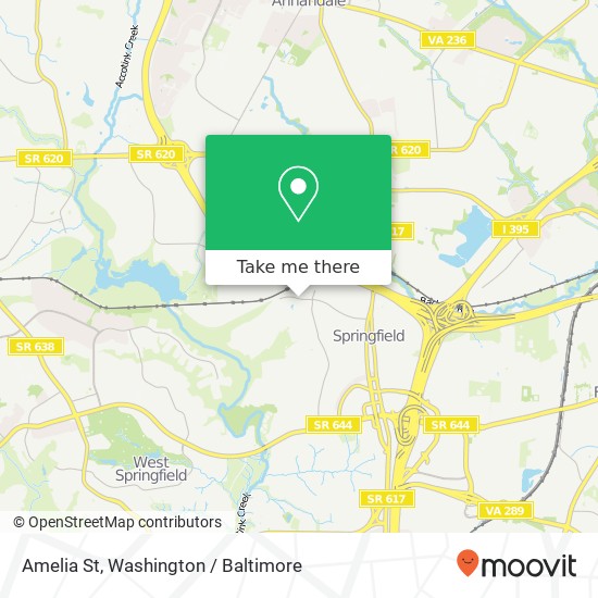 Mapa de Amelia St, Springfield, VA 22150
