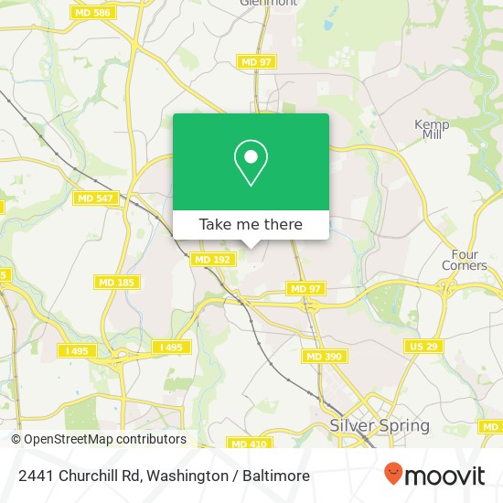2441 Churchill Rd, Silver Spring, MD 20902 map