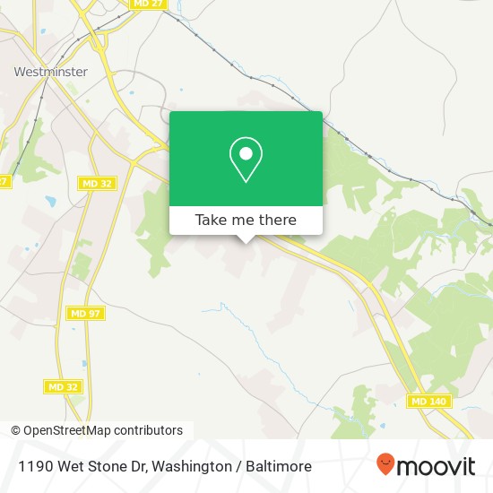 Mapa de 1190 Wet Stone Dr, Westminster, MD 21157