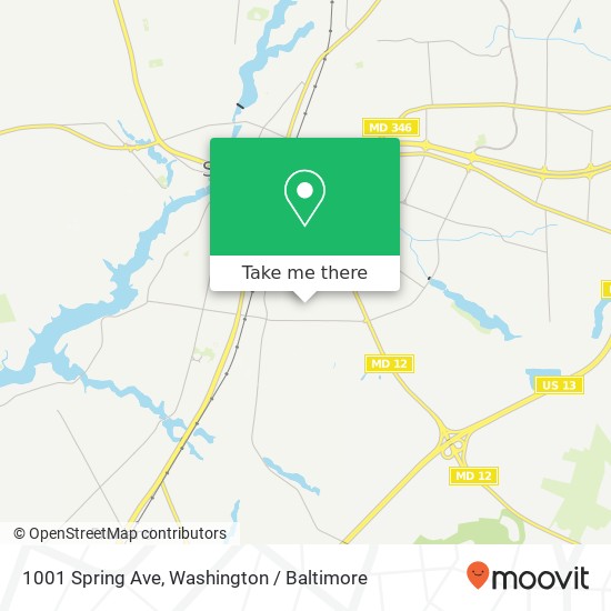 Mapa de 1001 Spring Ave, Salisbury, MD 21804