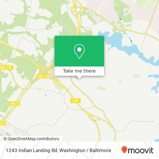 Mapa de 1243 Indian Landing Rd, Millersville, MD 21108