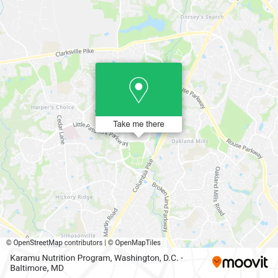 Karamu Nutrition Program map