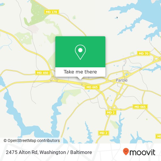 Mapa de 2475 Alton Rd, Annapolis, MD 21401