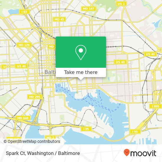 Mapa de Spark Ct, Baltimore, MD 21231