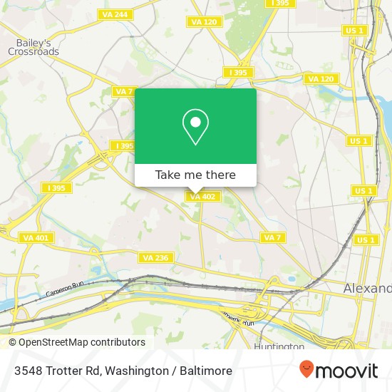 Mapa de 3548 Trotter Rd, Alexandria, VA 22304