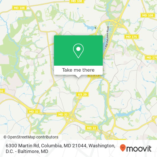 6300 Martin Rd, Columbia, MD 21044 map