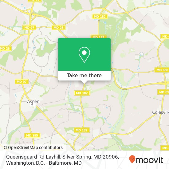 Mapa de Queensguard Rd Layhill, Silver Spring, MD 20906