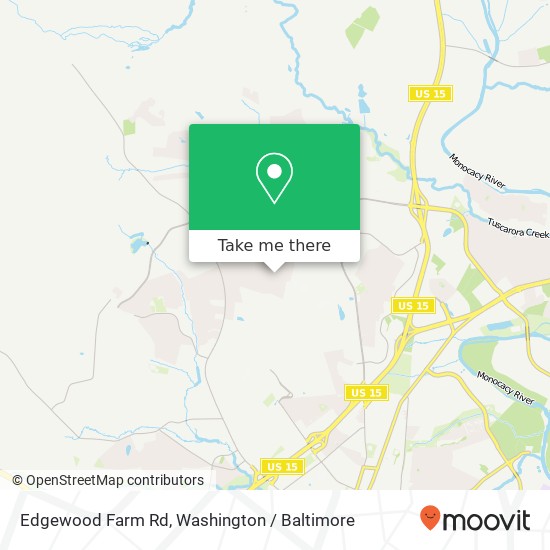 Mapa de Edgewood Farm Rd, Frederick, MD 21702