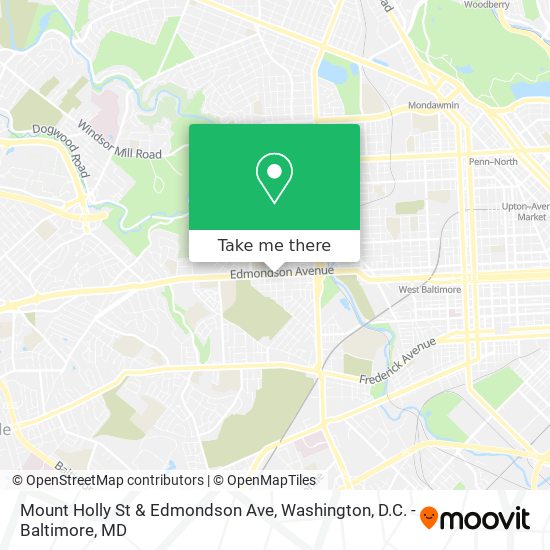 Mount Holly St & Edmondson Ave map