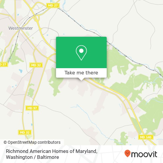 Mapa de Richmond American Homes of Maryland