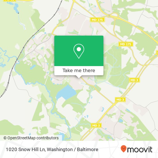 1020 Snow Hill Ln, Gambrills, MD 21054 map