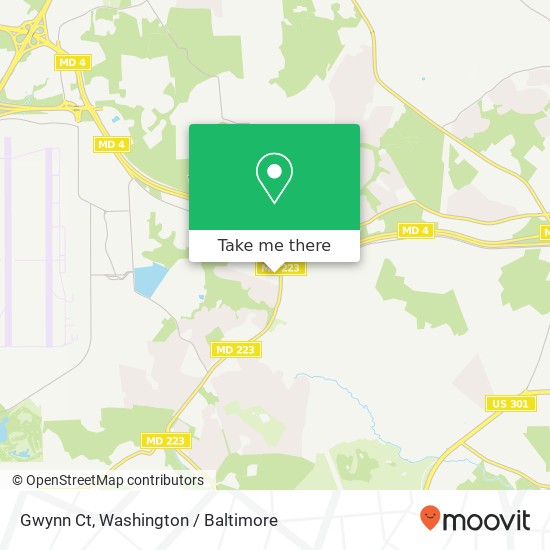 Mapa de Gwynn Ct, Upper Marlboro, MD 20772