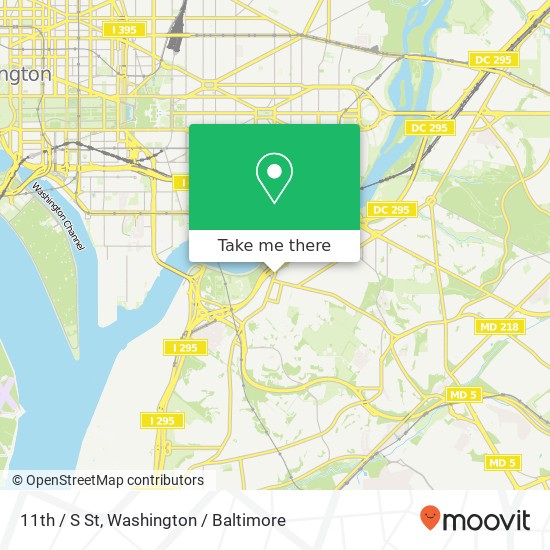 Mapa de 11th / S St, Washington, DC 20020
