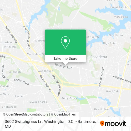 3602 Switchgrass Ln, Pasadena, MD 21122 map